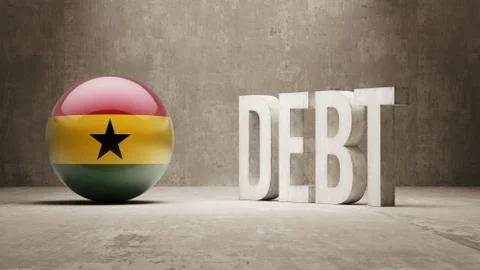 Ghana. Debt  Concept Stock Illustration