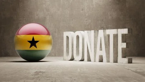 Ghana. Donate  Concept Stock Illustration