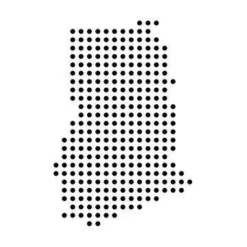 Ghana dotted vector map Illustrazione stock