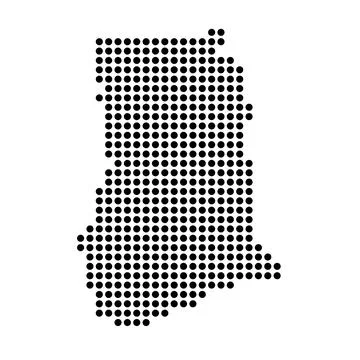 Ghana dotted vector map Illustrazione stock