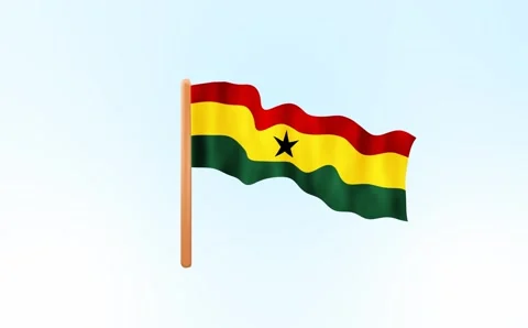 Ghana flag 3d Stock Footage 275703777