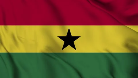Ghana flag animation for background in 4k. Stock Footage 250368212