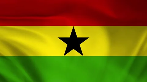 Ghana flag animation Stock Footage 245552486
