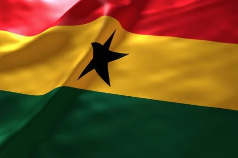 Ghana flag background 스톡 일러스트