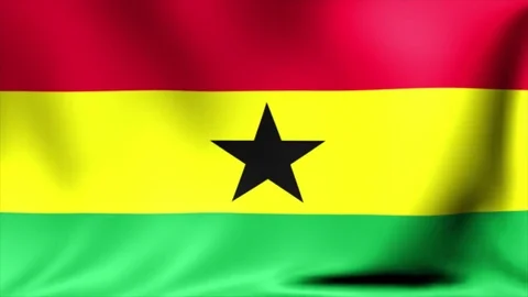 Ghana Flag. Background Seamless Looping Animation. 4K High Definition Video Stock Footage 71781048