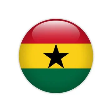 Ghana flag on button Stock-Illustration