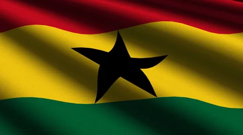 Ghana flag close up Stock Footage 941953