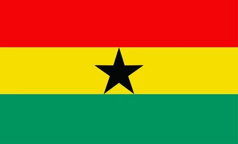 Ghana Flag Design Stock Illustration