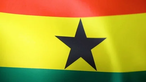 Ghana Flag Flapping Stock Footage 118972450