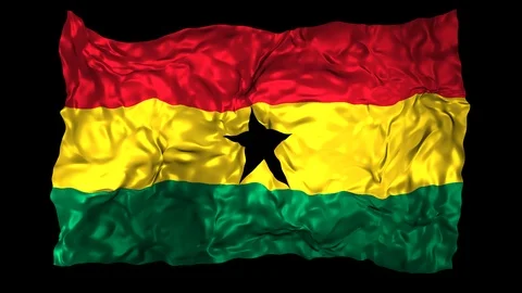 Ghana flag Stock Footage 110809657