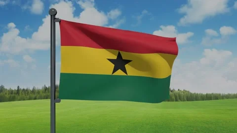 Ghana Flag Stock Footage 152708811