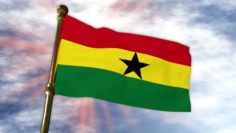Ghana Flag Stock Footage 170365796
