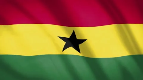 Ghana Flag  Video stock 188123529