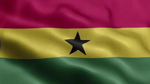 Ghana flag Front Stock Footage 318665490