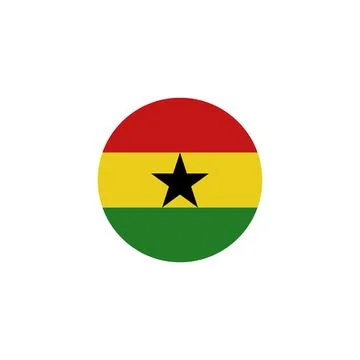 Ghana flag icon vector Stock Illustration
