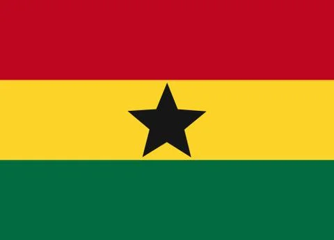 Ghana flag Stock Illustration