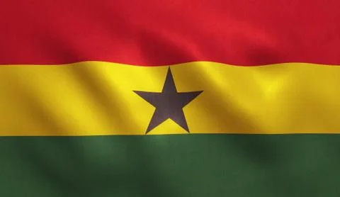 Ghana Flag Stock Illustration