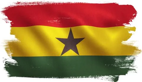 Ghana Flag Stock Illustration