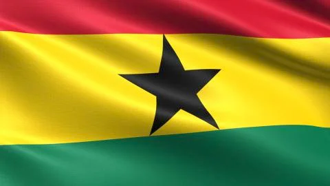 Ghana Flag Stockillustratie