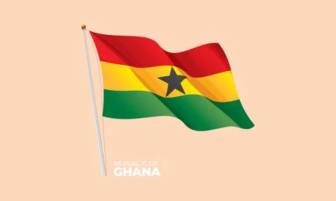 Ghana flag Stock Illustration