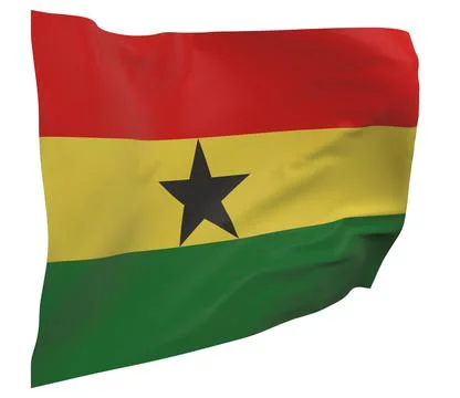 Ghana flag isolated Stock Illustration
