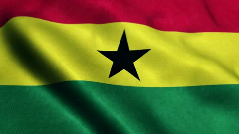 Ghana Flag - seamless looping 스톡 동영상 219008076