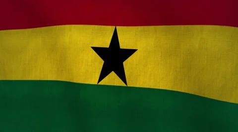 Ghana Flag Textured (Loop-able) Stock Footage 33867069