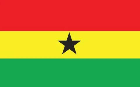 Ghana flag vector graphic. Rectangle Ghanaian flag illustration. Ghana countr Stock-Illustration