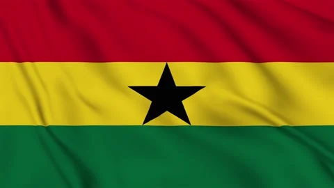 Ghana flag waving in the wind. A high-quality footage of 3D flag. Stock Footage 133798503
