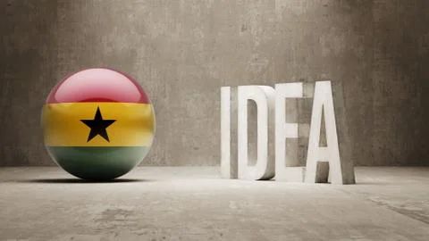 Ghana. Idea  Concept. Stock Illustration