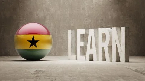 Ghana. Learn Concept. Stock Illustration
