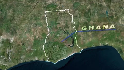 Ghana Map Animation Stock Footage 273308070