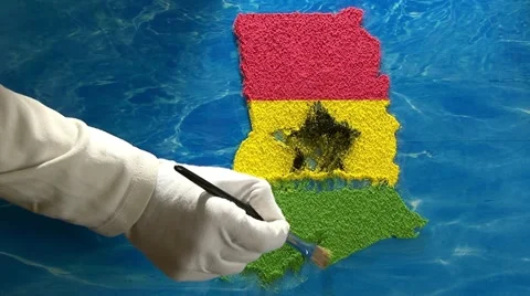 Ghana map - artist 動画素材 11937849