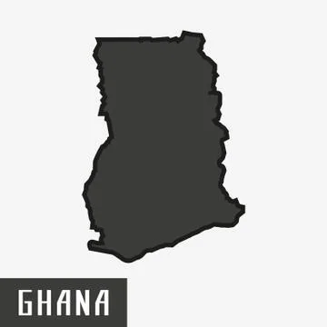Ghana map. Stock Illustration