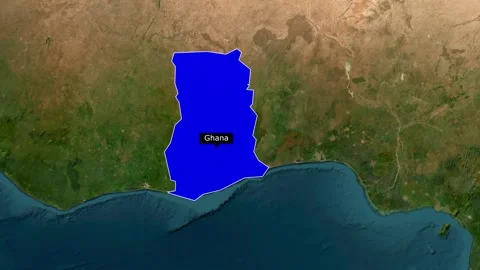 Ghana Map New Style Stock Footage 294136463