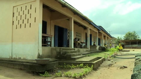 GHANA PAKRO SCHOOL WITH STUDENTS Stock Footage 57829958