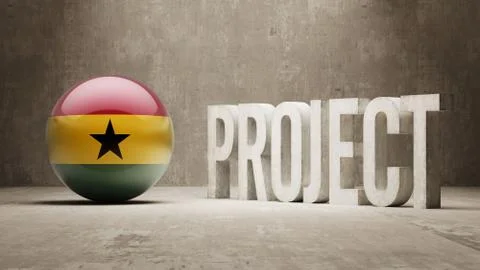 Ghana. Project Concept. Stock Illustration