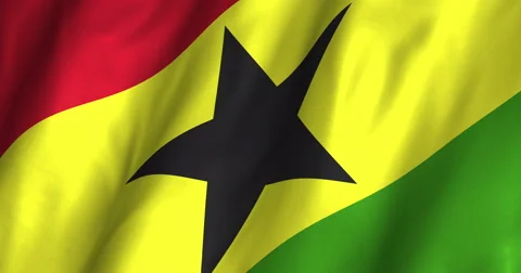 Ghana waving flag 4K Stock Footage 50554893