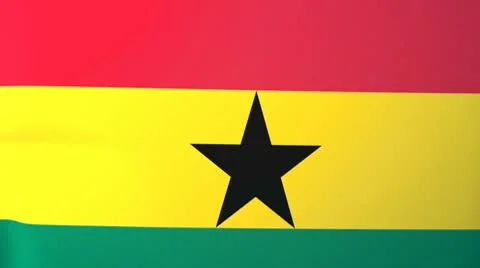 Ghana Waving Flag Stock Footage 10761912