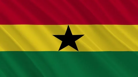 Ghana Waving Flag, Motion Animation of Ghana National Flag Stock Footage 302554987