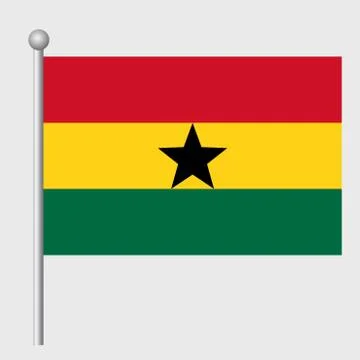 Ghanal flag vector template background realistic copy Stock Illustration