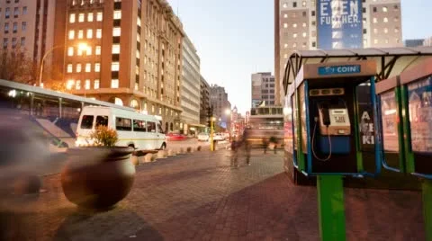 Ghandi Square and the city centre of Johannesburg Stockbeeldmateriaal 54198570