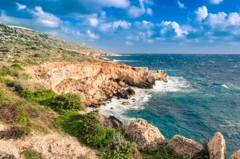 Ghar Lapsi Bay, Malta Stock Photos