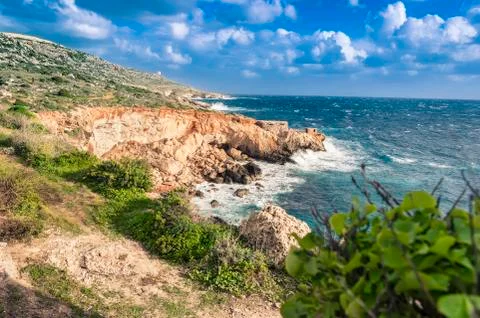 Ghar Lapsi Bay, Malta Stock Photos