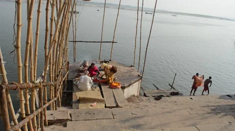 Ghats of varanasi Stock Footage 46042770