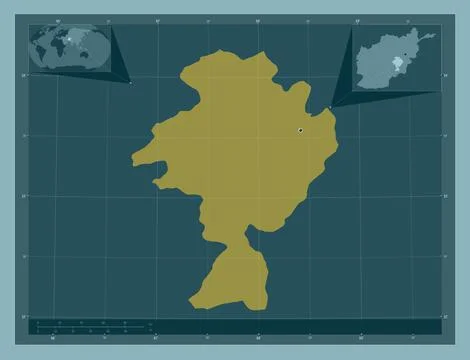 Ghazni, Afghanistan. Solid color shape Stock Illustration