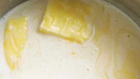 Ghee indian clarified butter preparation | Stock Video | Pond5