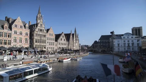 Ghent 8K Stock Footage