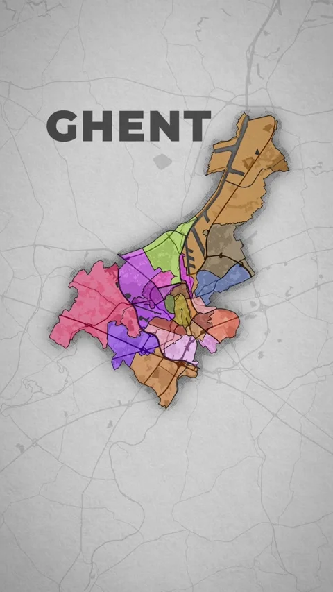 Ghent (map) Stock Footage 259614849