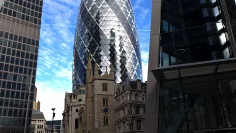 The Gherkin building. Stock Footage 233589924